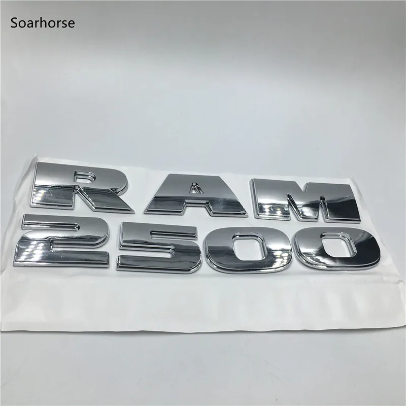 Soarhorse для DODGE ram 1500 2500 дверь эмблема буквы значок Логотип табличка наклейка - Название цвета: ram 2500 silver