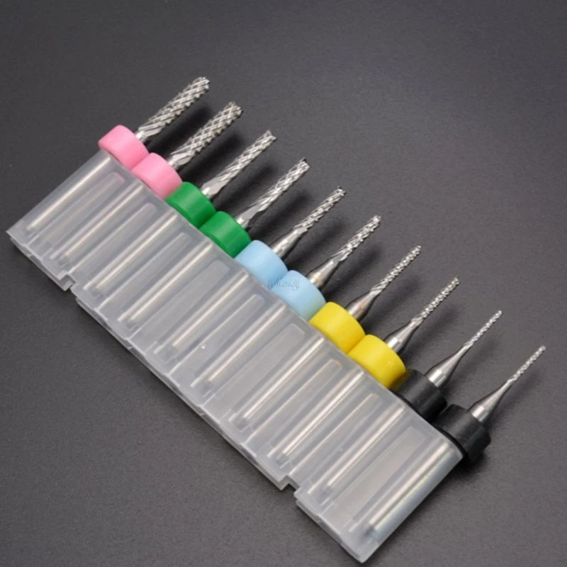 

10Pcs 1.0-3.0mm PCB Print Circuit Board Carbide Mini Micro Drill Bits For CNC Machine