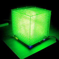 tf כרטיס 2016 החדש 3D16 מיני אור cubeeds LED KIT DIY, 3D 16 16x16x16 ערכת DIY אלקטרוניים, חלקי תצוגה LED, מתנות חג המולד, עבור כרטיס TF (5)