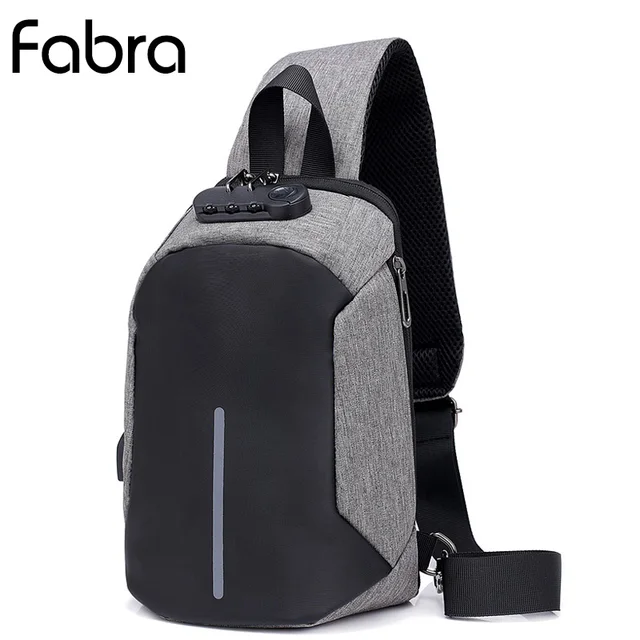 Fabra New Men Chest Bag Crossbody Sling Bag Travel Fashion Oxford Password Lock Male Sling Bag Daily Daypack Messenger Bag Small
