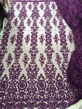

ZH-12018 nice looking french embroidered lace with top quality french net lace fabric