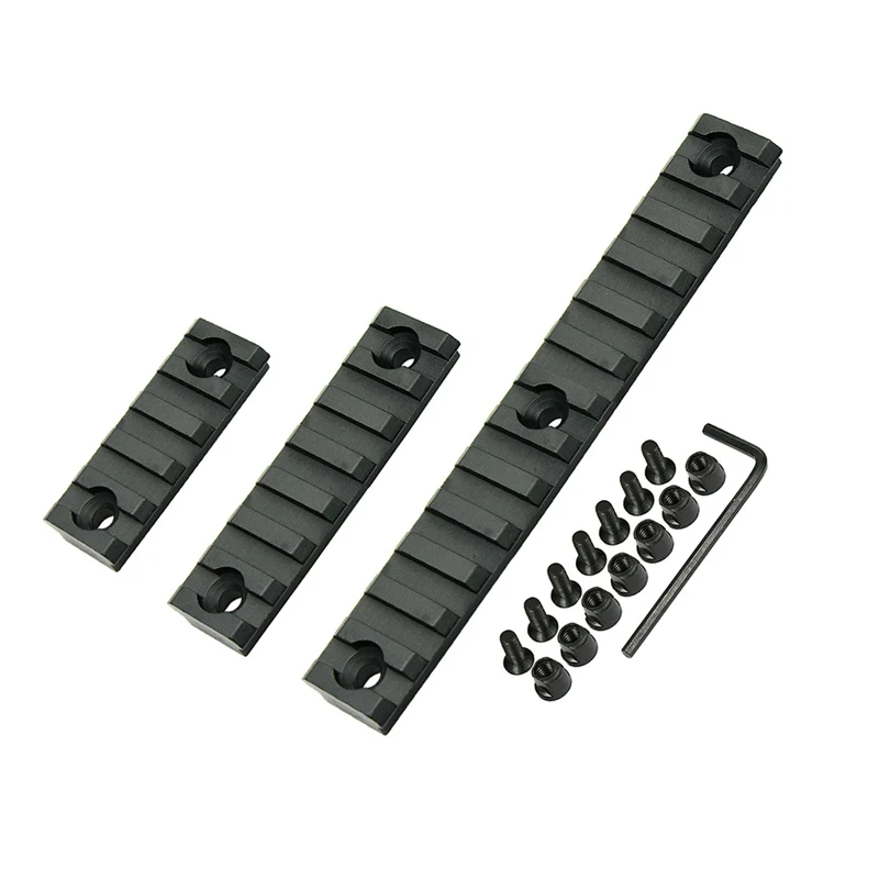 أقسام ل keymod نظام ، modkin الخفيف keymod الحديدية جبل حزمة من 3 (13-Slot 7-Slot 5-Slot) ، الألومنيوم في الأسود