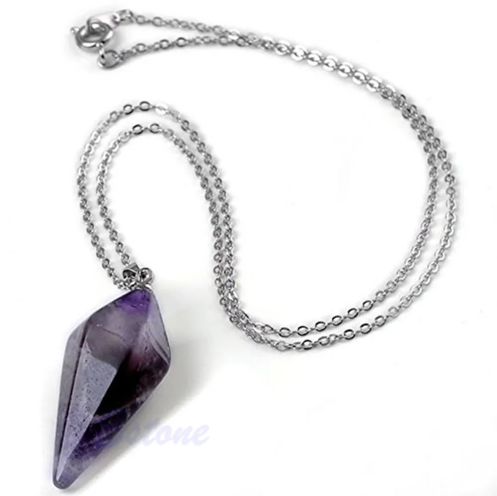 

New Crystal Pendulum Healing Dowsing Reiki Chakra Pendant For Necklace