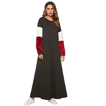 

Casual Plush Maxi Dress Faux Fur Abaya Warm Loose Kimono Urban Long Robe Gowns Muslim Jubah Ramadan Middle East Islamic Clothing