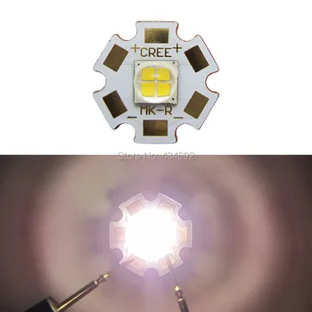 

15W 6V 12V CREE MK-R MKR Led Light Warm White 6000K Flashlight Torch LED Emitter Light On 20MM Copper PCB Board