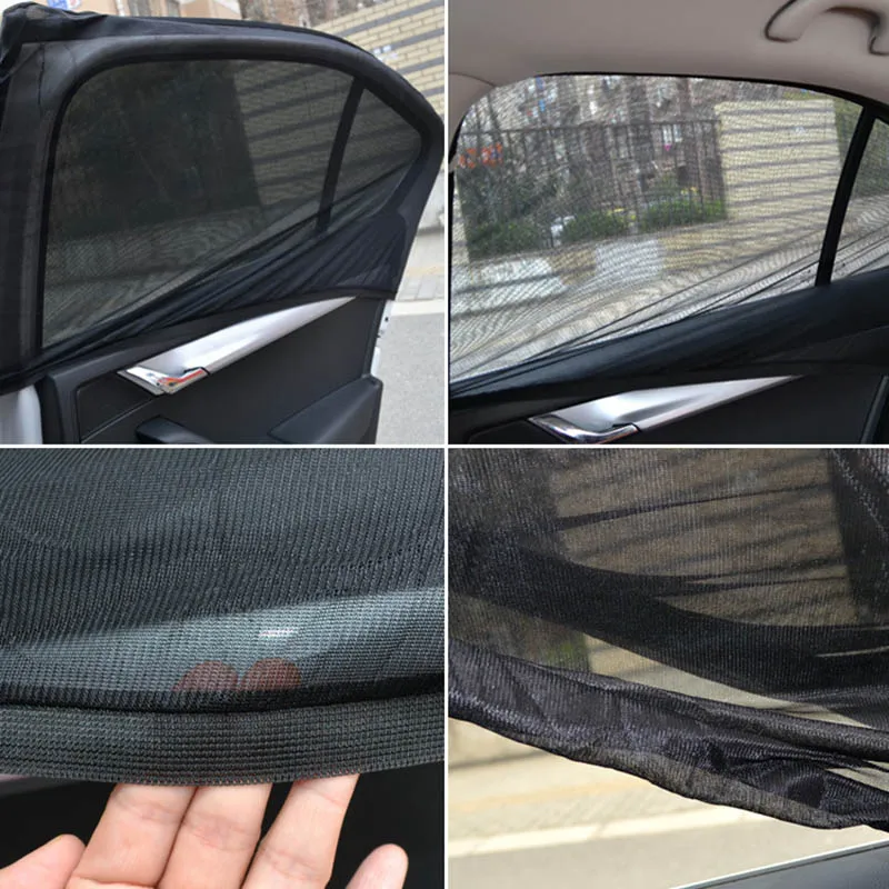 

1 Pair Car Front Side Window Sunshade Mesh Anti-UV Baby Kid Pet Protector Sun Shade Cover NR-shipping