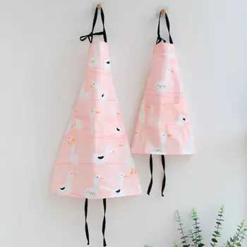

Cute Rabbit Pattern Apron Woman Adult Children Bibs Home Cooking Baking Coffee Shop Cleaning Aprons Kitchen Accessory
