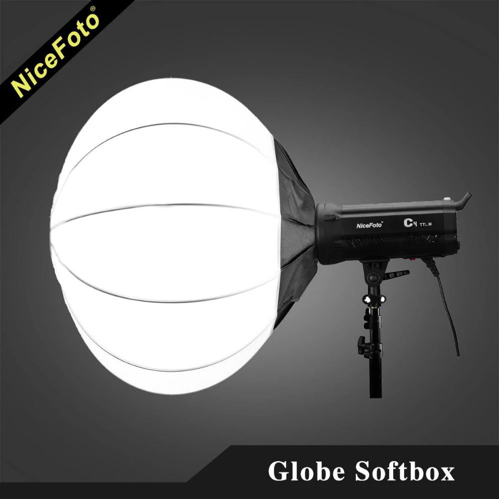 50cm Globe Fotodiox Lantern Softbox 20in Trio Flash and Compatible Collapsible Globe Softbox with Quantum Qflash Speedring for Quantum 