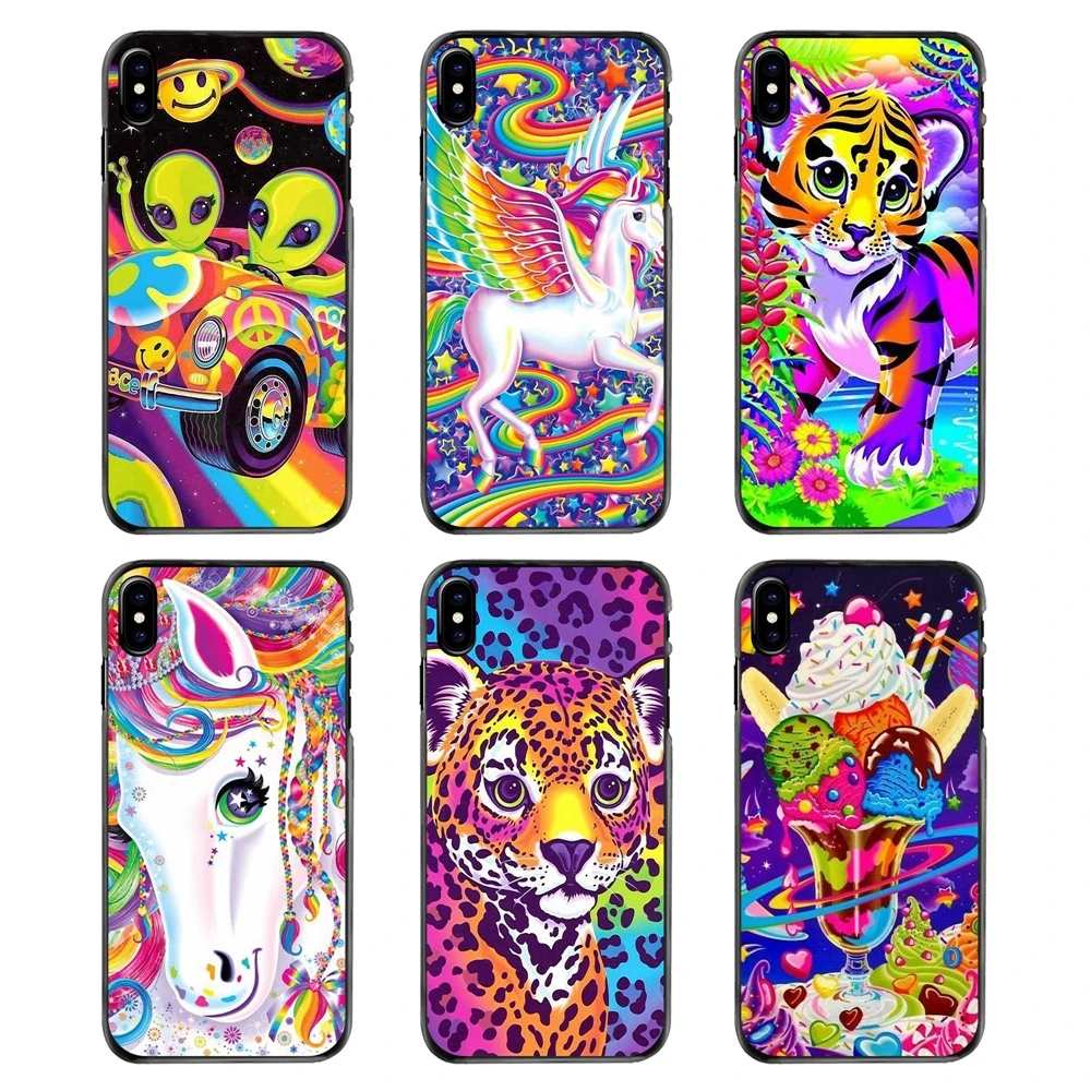 

Covers For Samsung Galaxy Note 2 3 4 5 S2 S3 S4 S5 MINI S6 S7 edge S9 S8 Plus Rainbow Inspiring Lisa Frank tiger horse dog Cat