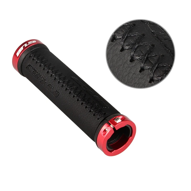 GUB Bicycle Handlebar Grips Leather Cycling Non slip Lockable Bicycle