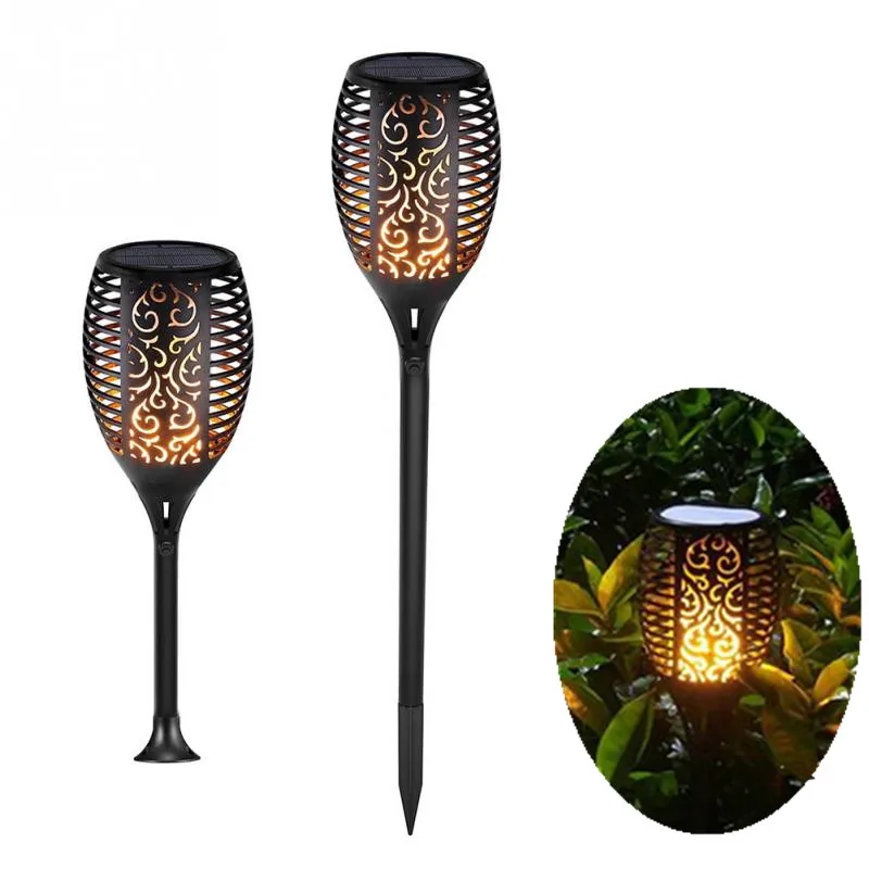 Cintilação da Chama Holofotes ao ar Conduziu a Lâmpada para os Caminhos do Jardim Luz da Tocha Leds Solar Jardim Lâmpada Ip65 Livre Paisagem Decoração 96 Mod. 129563