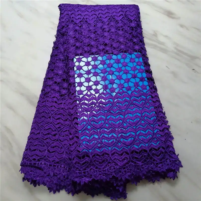 

PL!Latest Design African Lace Fabric 2019 High Quality Nigerian French Guipure Cord Lace fabric For Wedding ! J41925