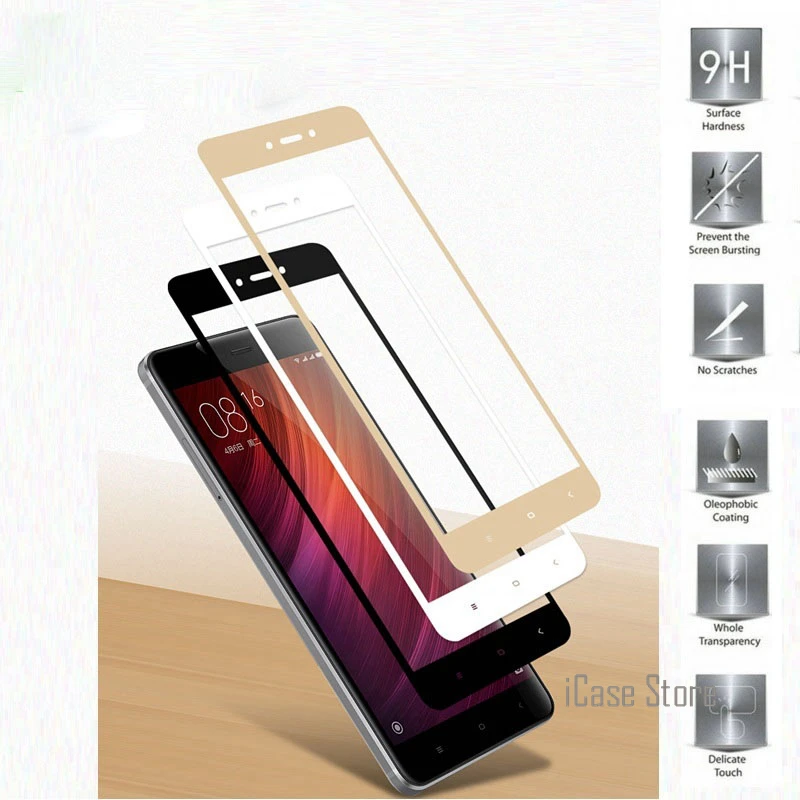 

9H Full Screen Tempered Glass For Xiaomi Note 4C 5 5S 5C Mix Redmi Note 3 4 5 4X Pro Prime Screen Protector Pelicula De Vidro