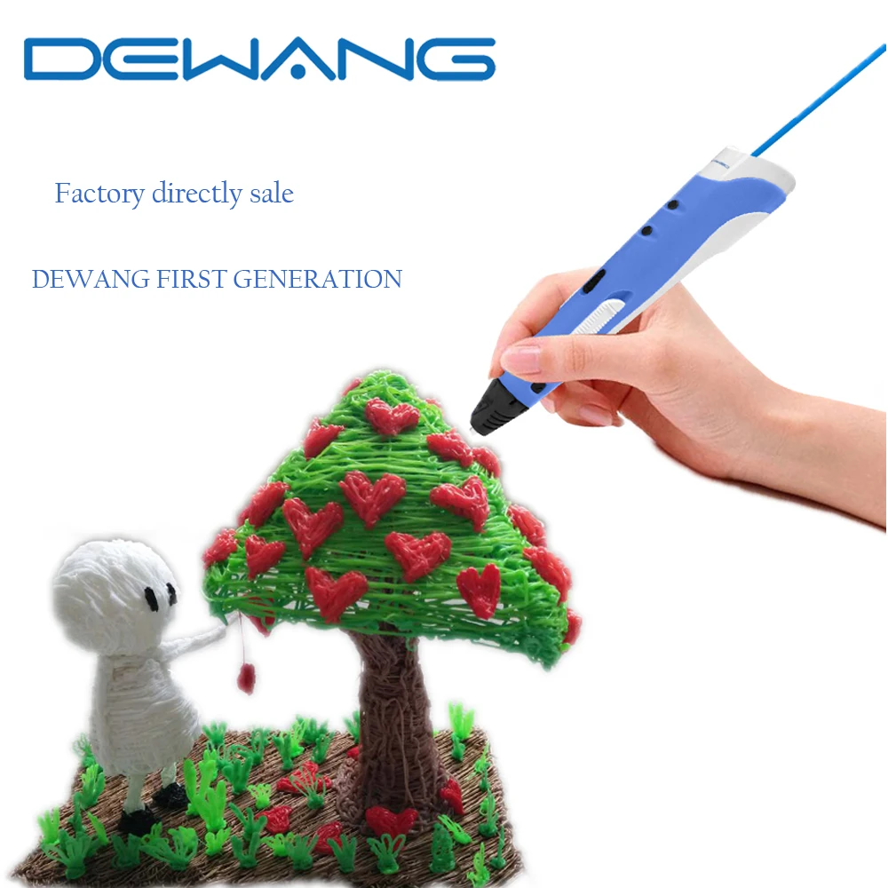 3D-принтеры DEWANG 3d ручка Писанина Pen подарок на день рождения 200 м PLA нити 3D-принтеры гаджет ручка 3D печати ручка для школы