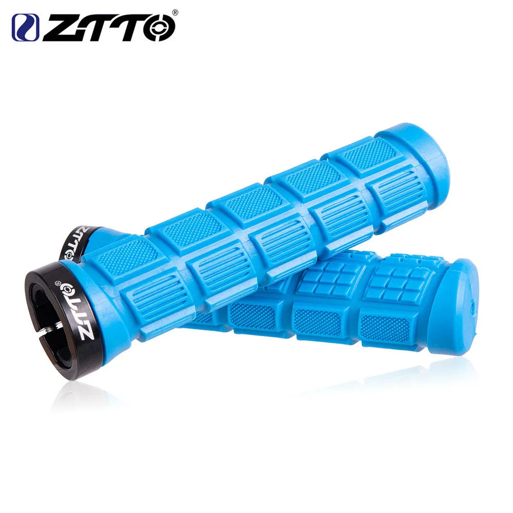 ZTTO прочные ударопрочные Резиновые Нескользящие MTB горный велосипед ручки для руля фиксированная передача велосипедные ручки велосипедные дорожные части 1 пара - Цвет: AG38 BLUE