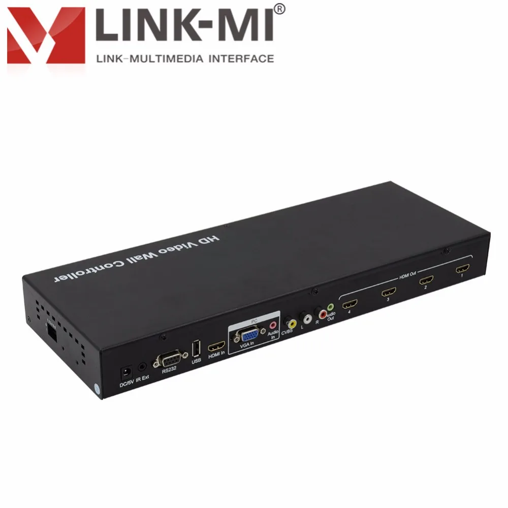 Perfect LM-VW02 2x2 Video Wall Controller 3x3 4x4 Max 10x10 support 180 degree rotation, IR, RS232 Control USB,VGA,AV,HDMI compliant DVI 1
