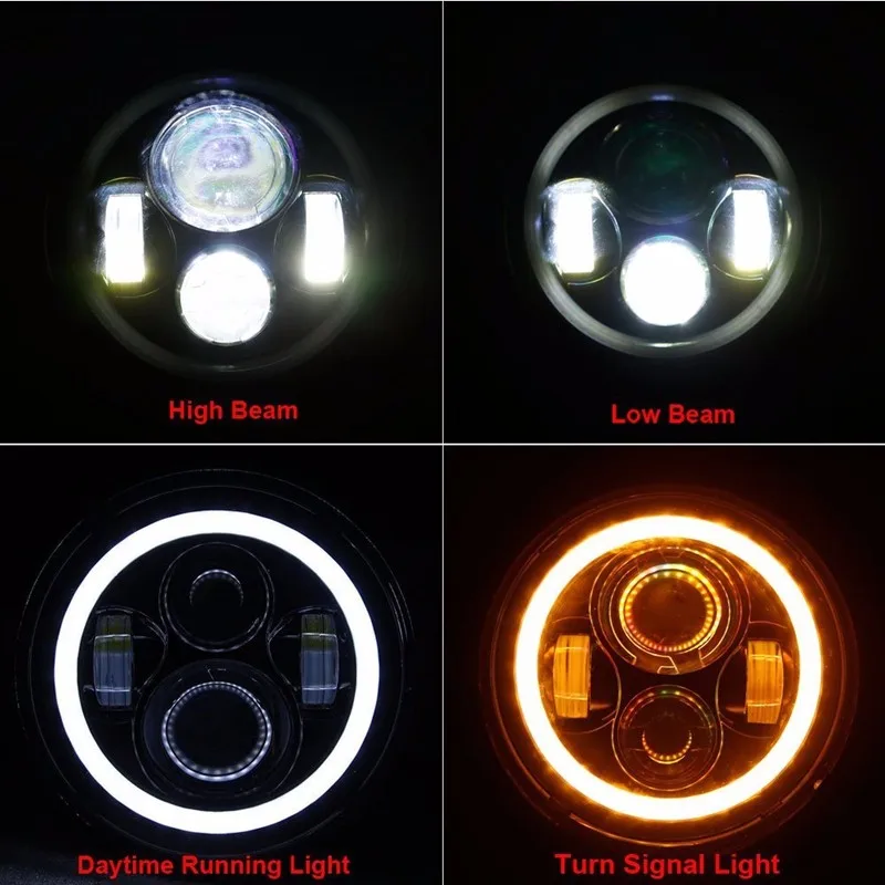 Для Lada 4x4 urban Niva " светодиодный налобный светильник комплект для преобразования DLR светильник в сборе для JK Hummer Trucks налобный фонарь