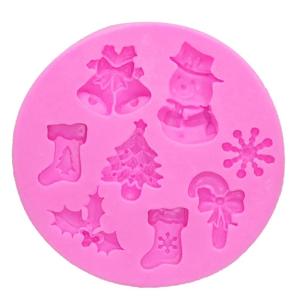 

Food Grade 3D Christmas Tree/Bell/Snowman/Snowflake/sock Shape Silicone Mold Cake Decorating Tool