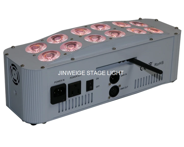 8 шт./лот Новые 12x18 Вт RGBWAUV 6in1 батарея питание беспроводной Led стены мыть потока Светильник Освещение сцены