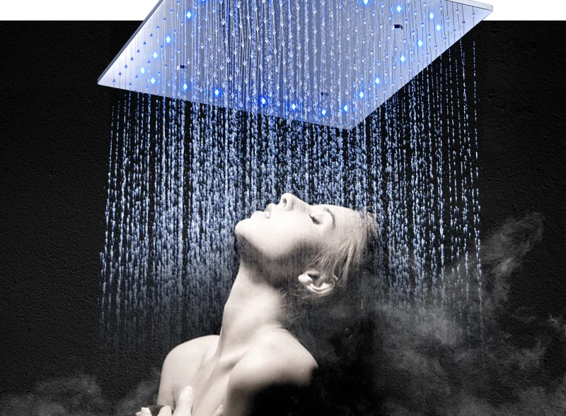 hm LED Ceiling Shower Set 20 Inch constant temperature Change Mist Rain Bathroom Shower Head Multiple Functions Shower Diverter (5)