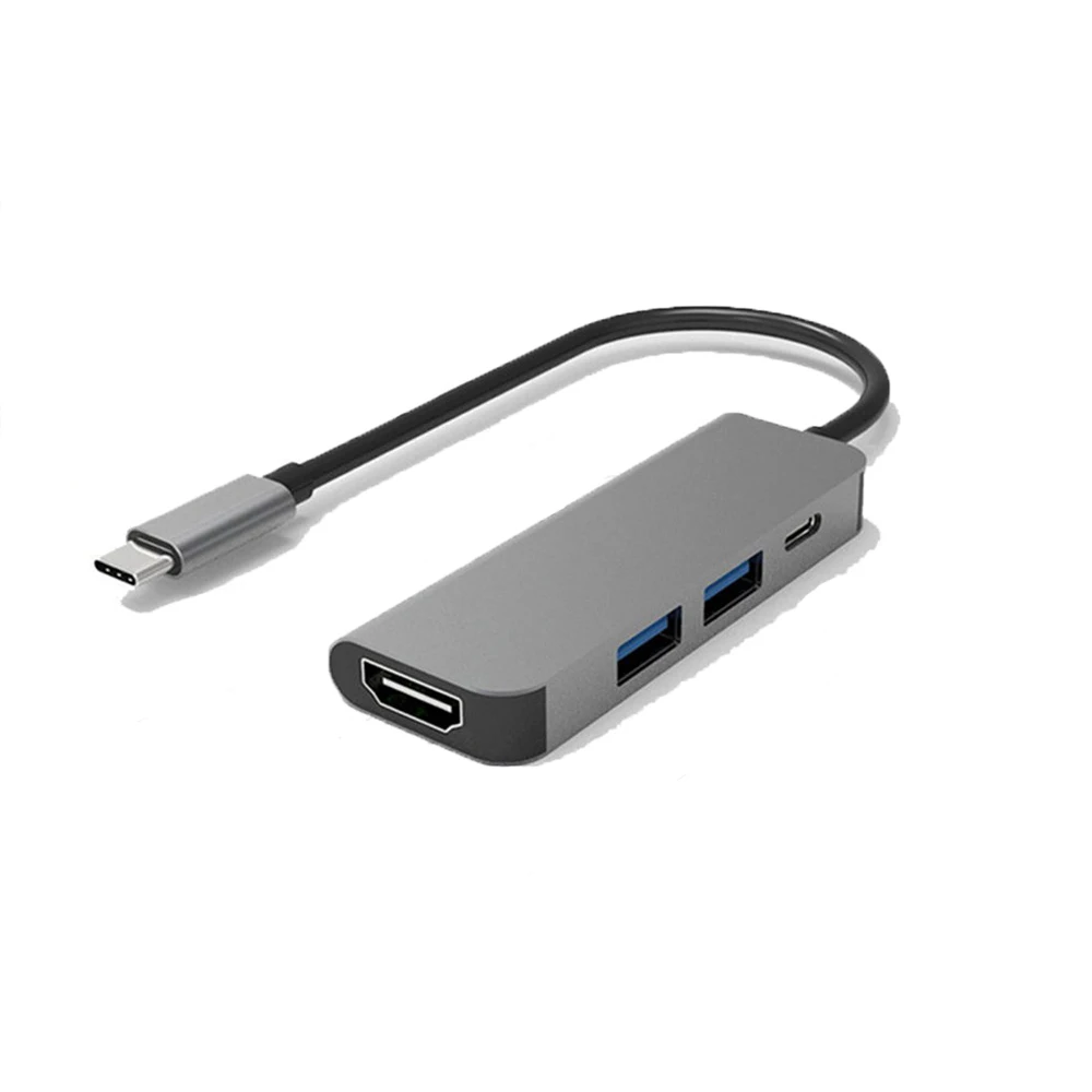 Mioyow 4 в 1 Thunderbolt 3 type-C-HDMI адаптер 2x USB 3,0 type C PD концентратор для MacBook Pro samsung Galaxy S8 type c концентратор - Цвет: 2