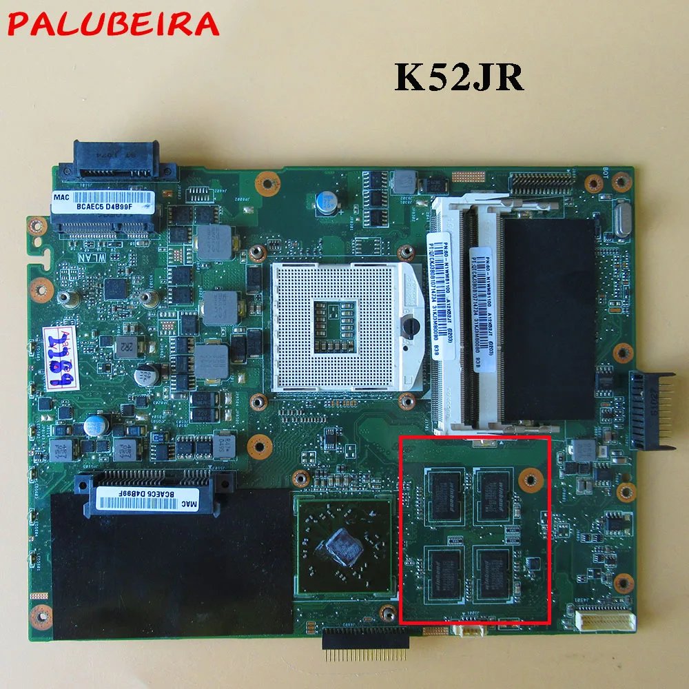 Материнская плата для ноутбука ASUS A52J X52J K52J K52JR K52JE K52JC K52JU K52JB тестирование
