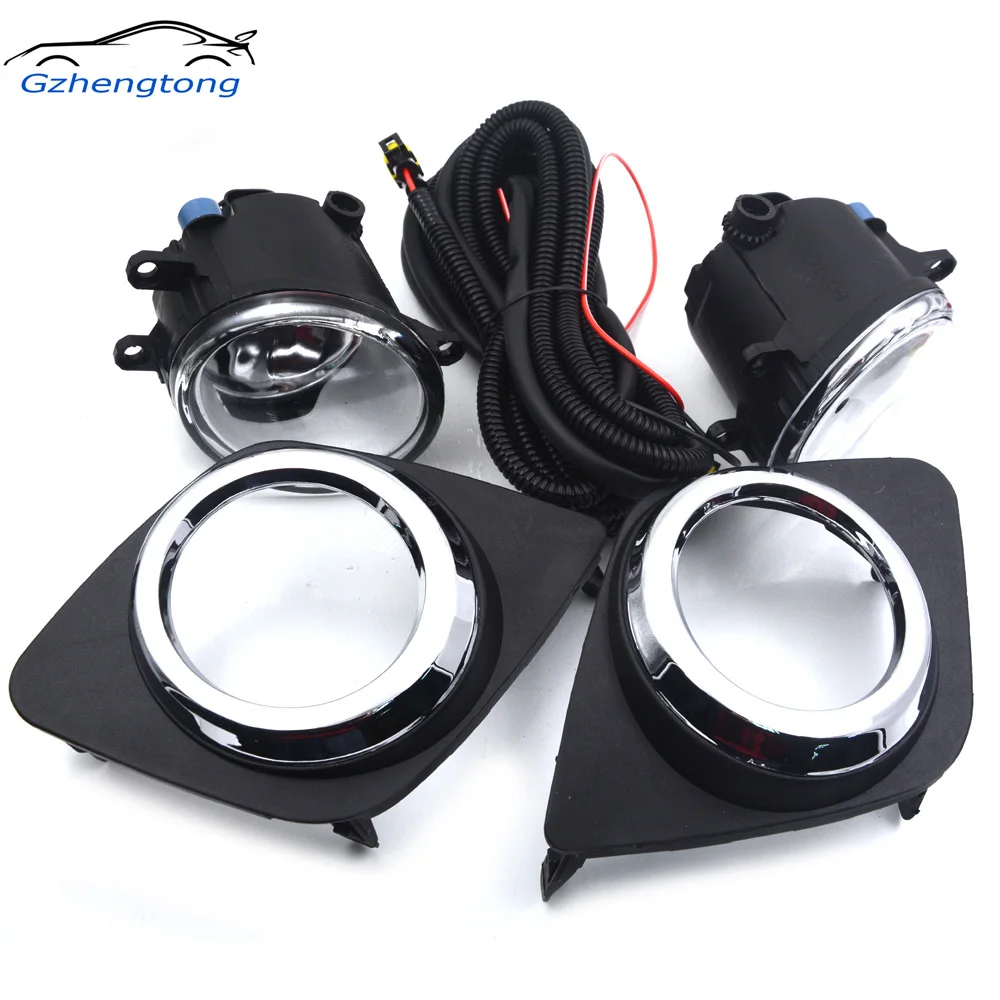 

Gzhengtong Fog Lamp Assembly Fits For Toyota RAV4 2009-2012 Front Bumper Grill Cover Clear Lens Fog Light Led Switch Harness