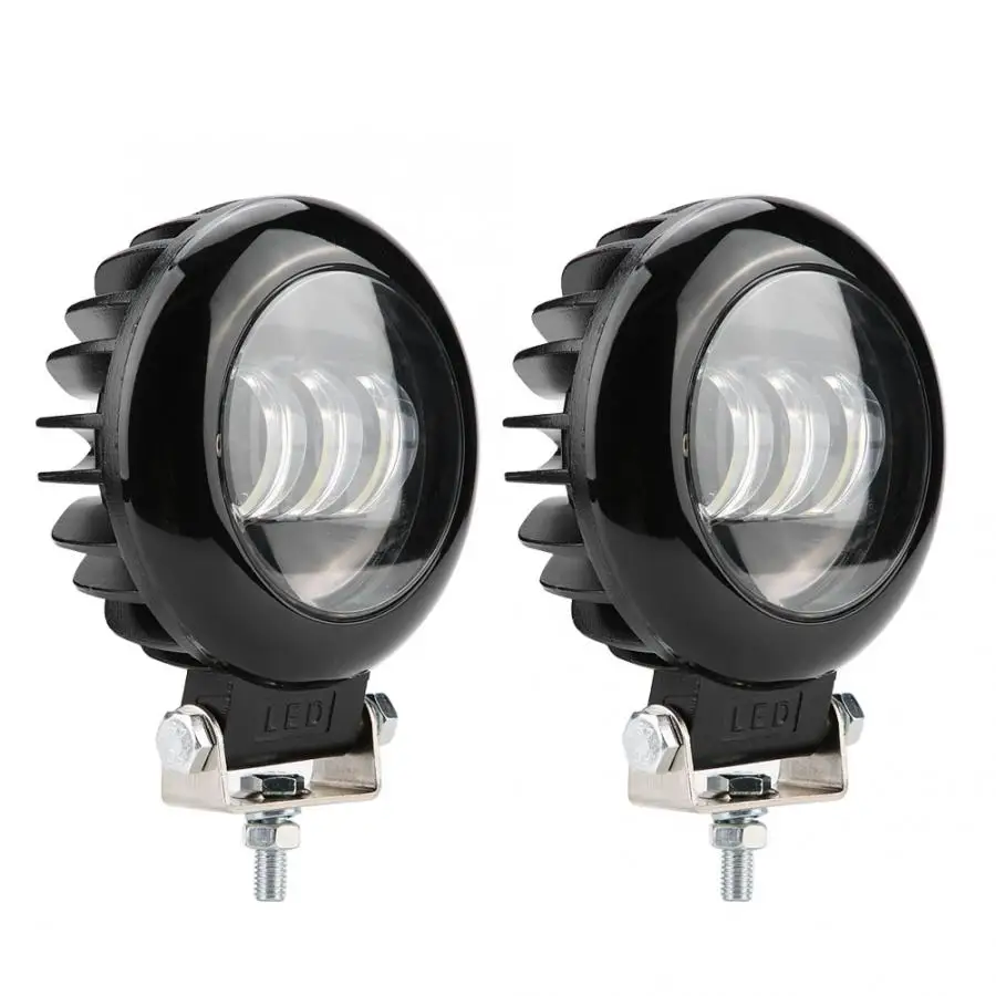

2Pcs 30W 12V/ 24V 6000K Black Round 3 LED Light Car Work Spotlight Lamp For Engineering Vehicle Truck Car Led Work Light