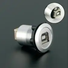 

22mm hole mounted/USB connector/usb socket/metal type USB2.0 Female B to Female B