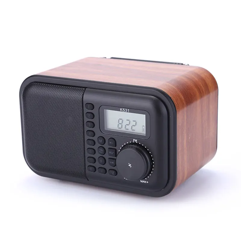 

Retro Bluetooth Alarm Speakers Wireless Radio Loudspeaker Boombox AUX TF Card Radio Supported Speakerbar Portable Clock