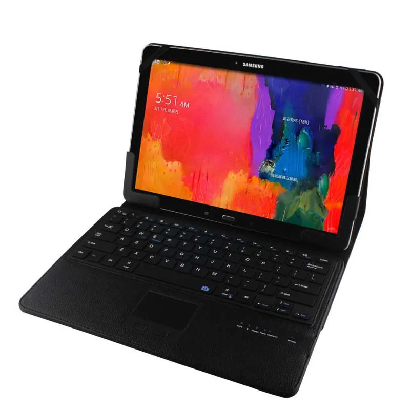 

Universal Wireless Removable Bluetooth Keyboard Folio Case Stand Cover Touchpad Mouse for Samsung Galaxy Tab Pro 12.2" T900 T905