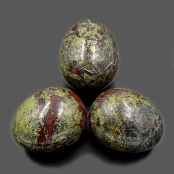 

3PCS/Lot Natural 40 Dragon Bloodstone Gem stone Egg Crystal Healing Sphere Massage Rock Finger 35x45mm Jewelry Wholesale