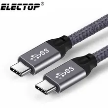 Электрический кабель usb type-C-usb type-C для samsung Galaxy S9 Plus, huawei, поддержка PD3.0, 100 Вт, 5A, зарядный кабель для устройств type-C