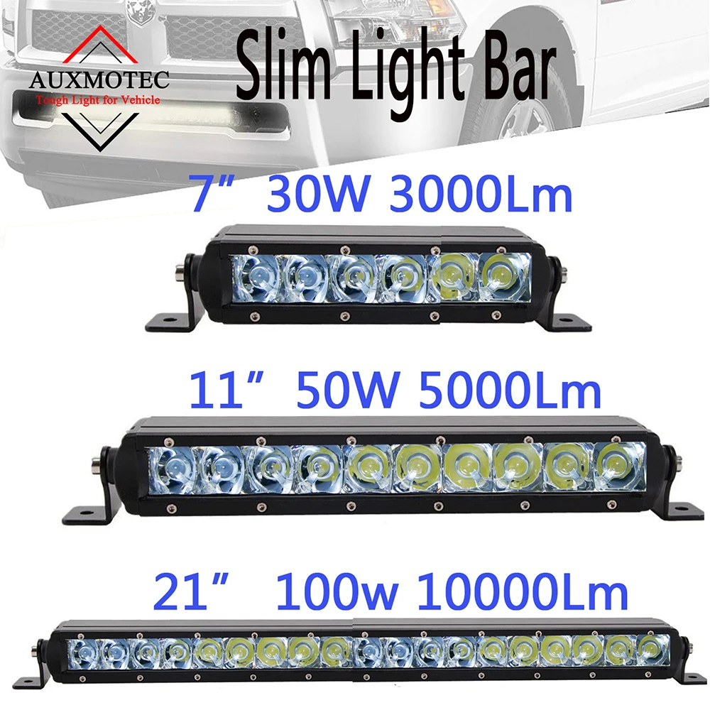 led light bar single row straight lightbar offroad work driving light barra spot flood combo 3d lens atv utv off-road truck pickup uaz f150 4x4 4wd car auto motorcycle 30w 50w fog headlight mini 7inch 8inch 11inch 1