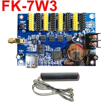 

FK-7W3 wifi wireless single/ double/rgb color display screen LED control card 1344*48pixels led panel module controller