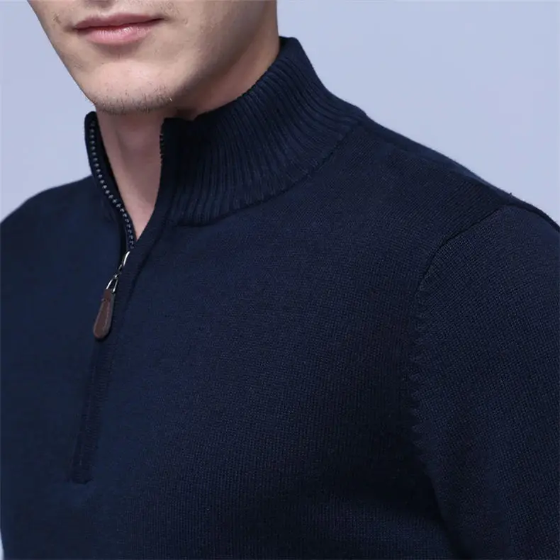 5Colors Brand Polo Men Sweater Pullovers Winter Cotton Knitted Zipper Sweater Tops Male Jumper Autumn Spring 2018 New Size M-3XL-07