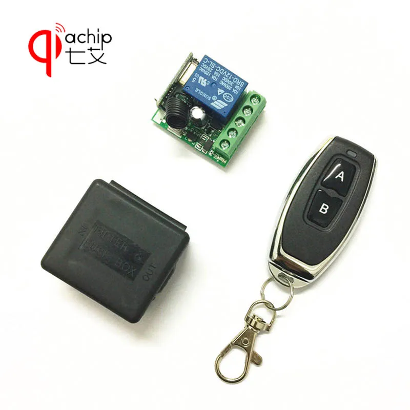 

QIACHIP 433Mhz Universal Wireless Remote Control Switch DC 12V 1CH relay Receiver Module RF Transmitter 433 Mhz Remote Controls