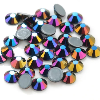 

QIAO Metal Purple Color Glass Flatback Rhinestones SS6-SS20 Hot-Fix Strass Garment Rhinestone