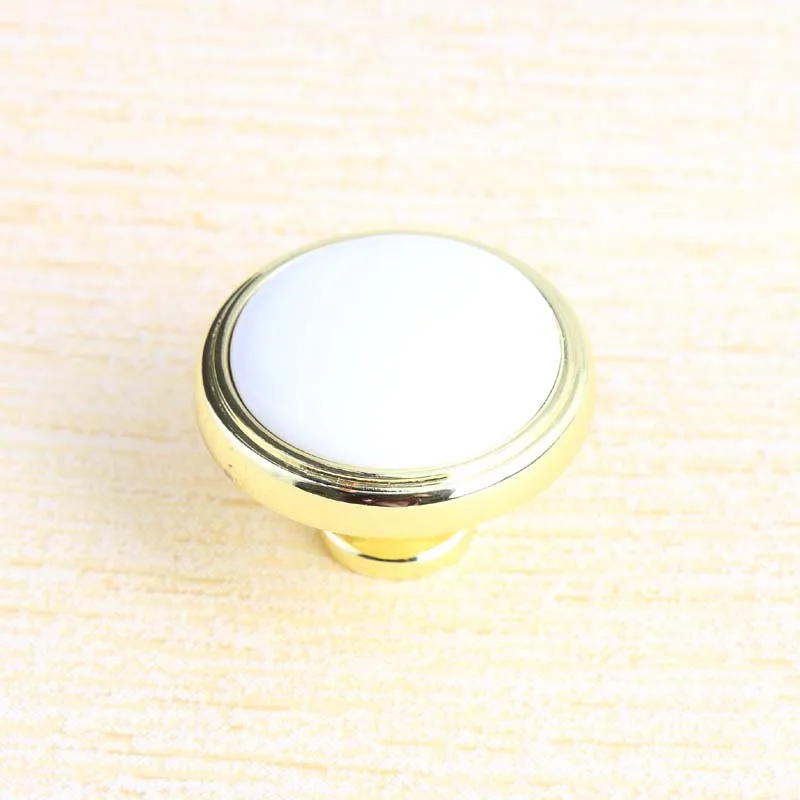 36mm modern simple white gold Tv cabinet drawer knobs ...