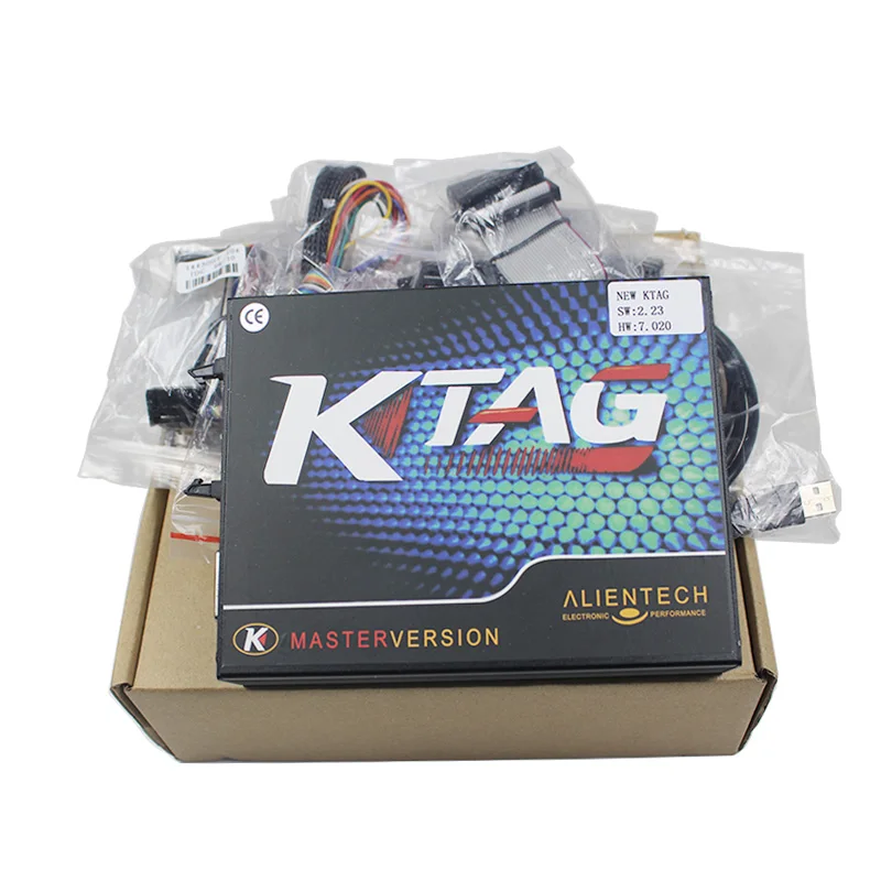 Онлайн мастер KTAG V7.020 V2.23 без знака предел KATG 7,020 зеленый и красный pcb KTAG 2,23 программатор системного блока управления K тег 7,020 7020 OBD2 настройки