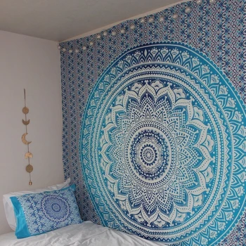 

2 Sizes Indian Mandala Tapestry Hippie Home Decorative Wall Hanging Bohemia Beach Mat Yoga Mat Bedspread Camping 210x150cm