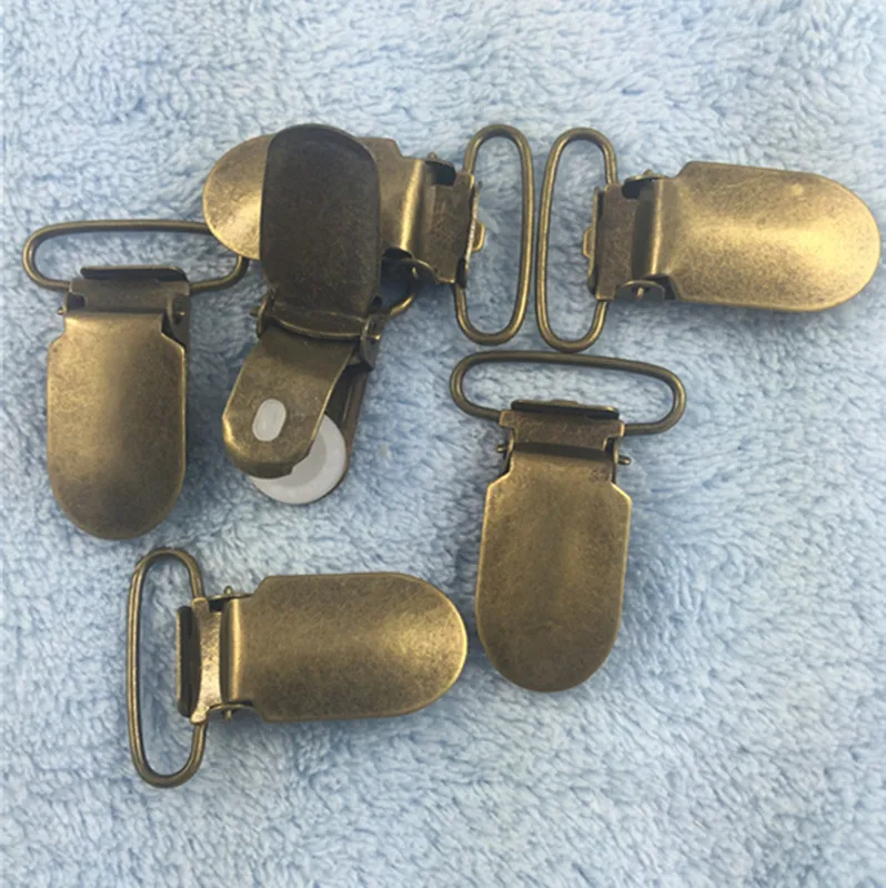 5pcs 25mm1 Inch Baby Round Metal Pacifier Clip Suspender Pica Holders