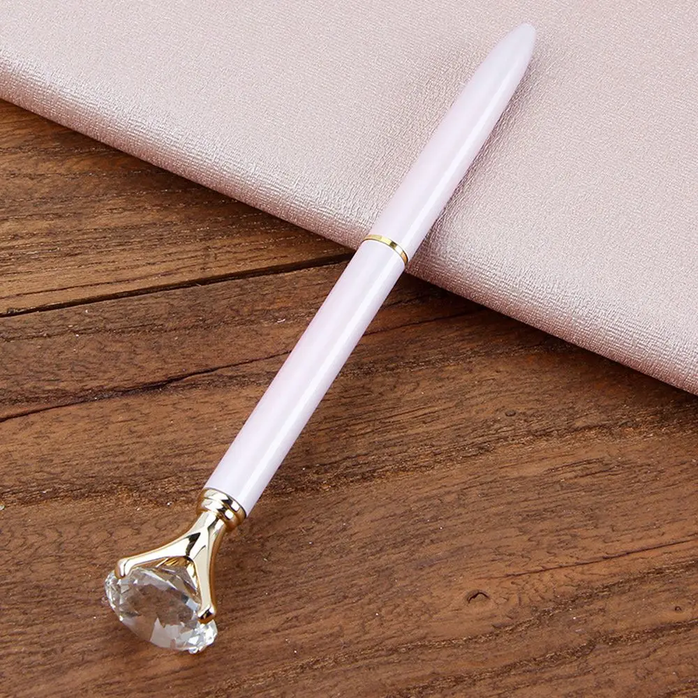 Алмазные шариковые ручки, кавайные канцелярские принадлежности, Кристальные ручки для подписи, школьные офисные ручки для письма, изысканный инструмент для письма - Цвет: light pink