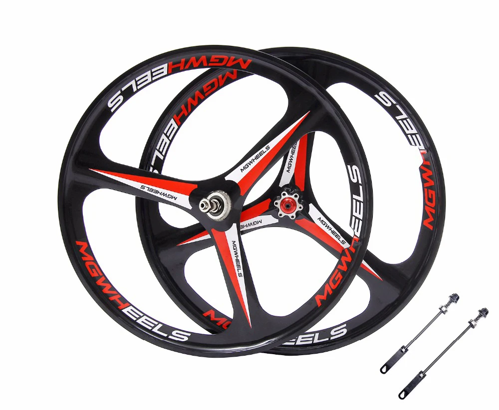 Best mountain bike wheels 26" Cassette 7/8/9/10 Speeds magnesium alloy  MTB 3 spokes Bicycle Wheel parts bike rims 1