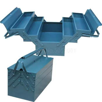 

Hardware Toolbox Repair Storage Box Large Metal Multi-function Storage Multi-layer Portable Finishing Box Iron toolbox