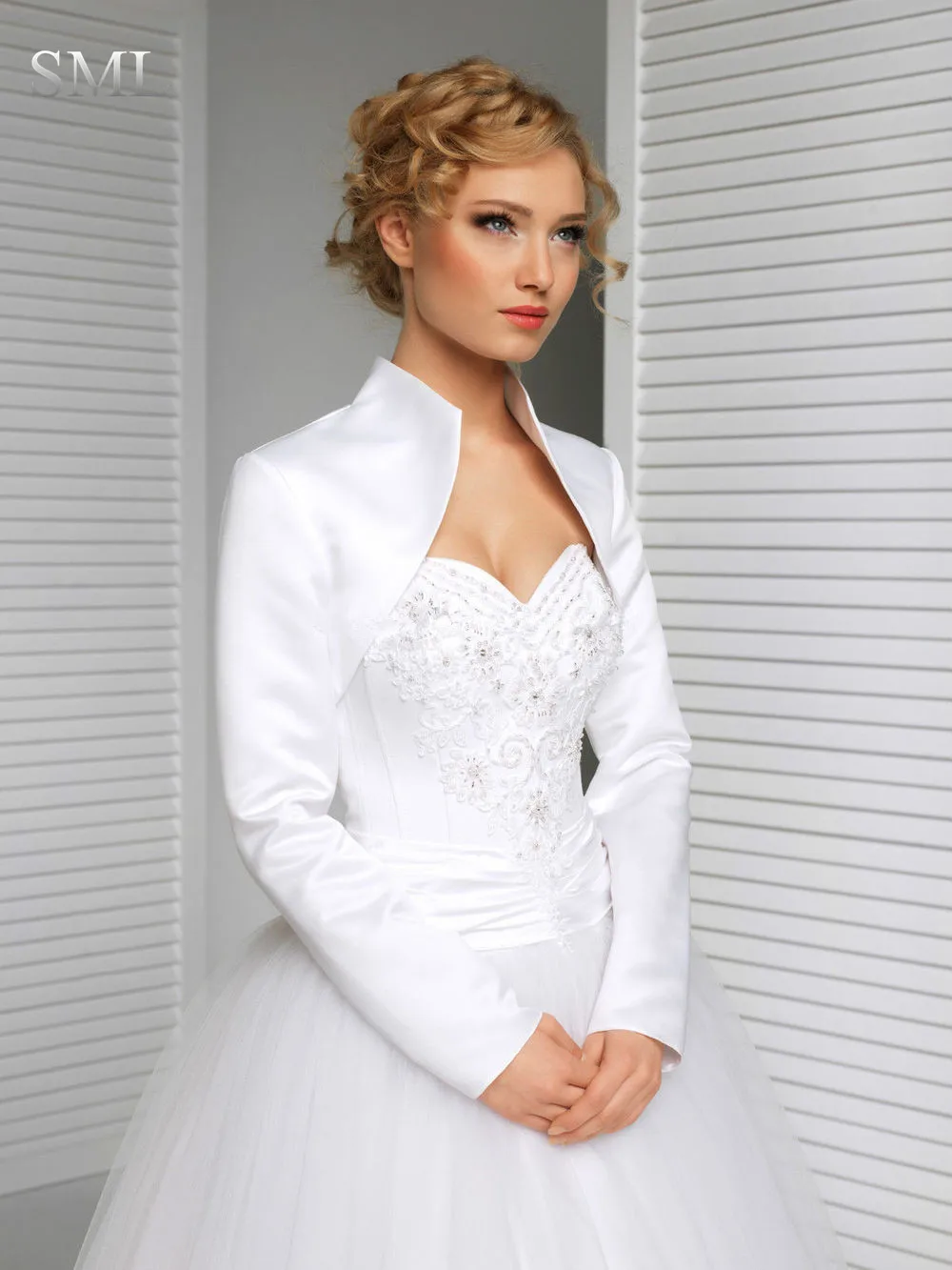 Sml New Bridal Satin Jacket Wrap Wedding Shrug Long Sleeve Bolero Sml New Bridal Satin Jacket Wrap Wedding Shrug Long Sleeve Bolero Abrigo Plumas Winter Cape Sudaderas Hombre Fourrure In Jackets From