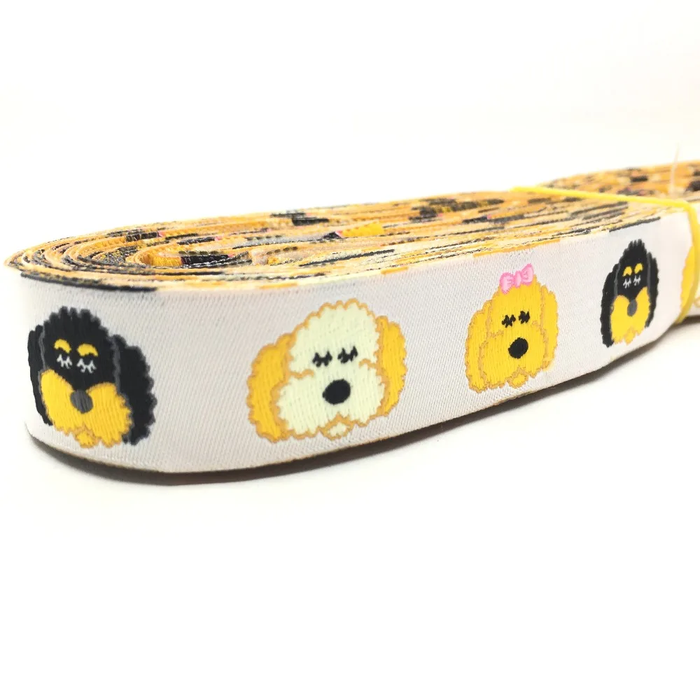 

10 Meters 7/8'' 22mm Cockapoo Dog Dog Collar Jacquard Ribbon
