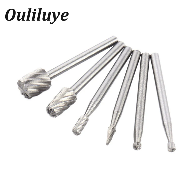 

6PCS Mini Drill Bits HSS Dremel Rotary Tool Milling Burr Set Dremel Tools for Woodworking Carving Tools Kit Dremel Accessories