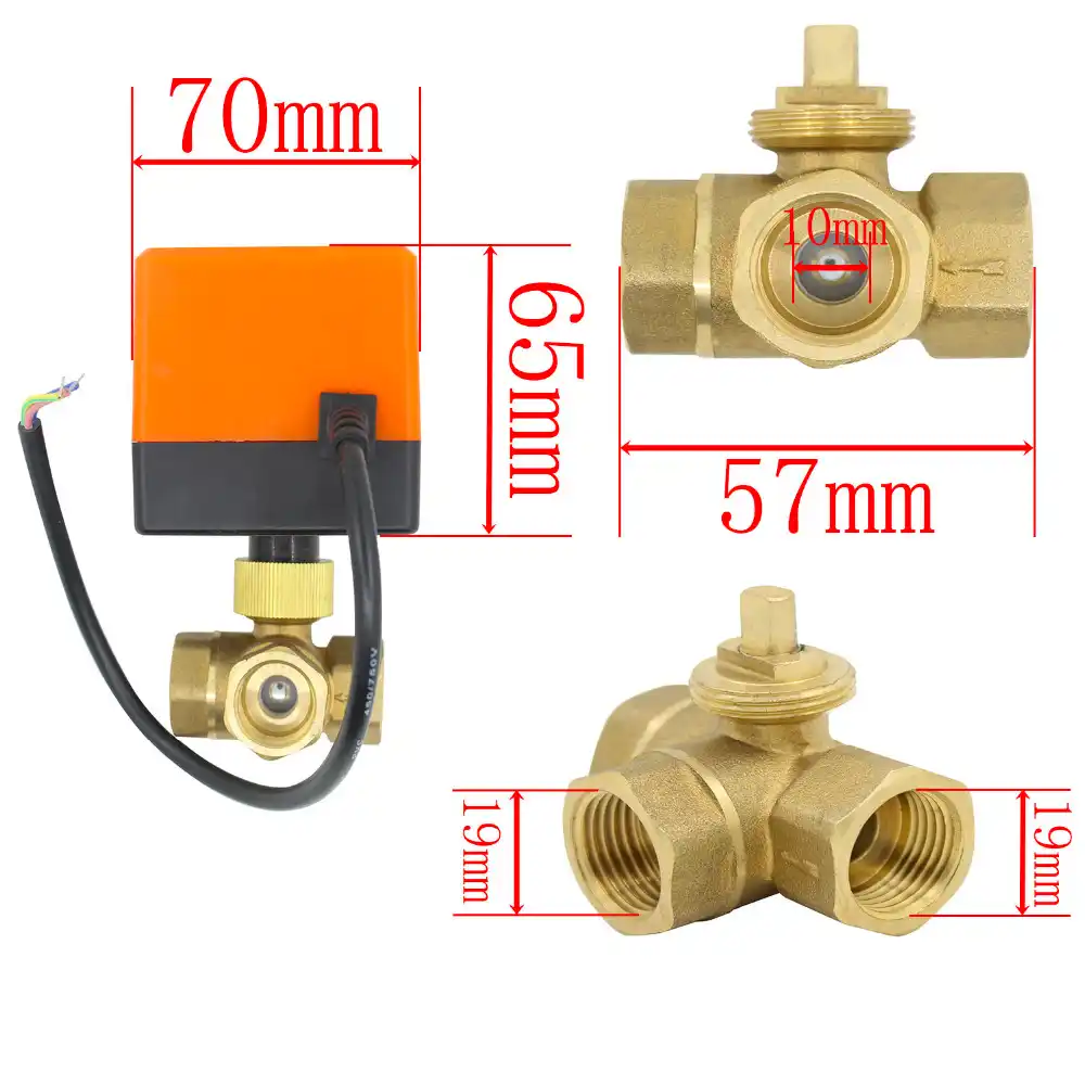 Voltage : DC12v, Wiring Control : CR01 1//2 inch AC220v DC24v DC12v motorized brass ball valve 3 way dn15 plumbing valve electrovalve electric valve actuator CN01 CN02 Inlet