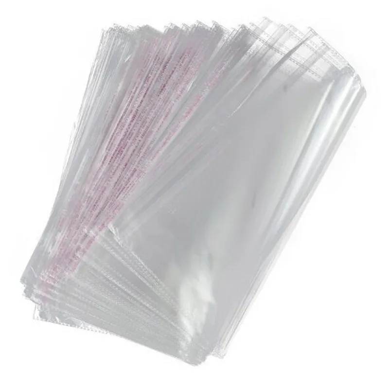 100pcs 8x12cm 35x50cm Bags Transparent Self Adhesive Resealable Clear